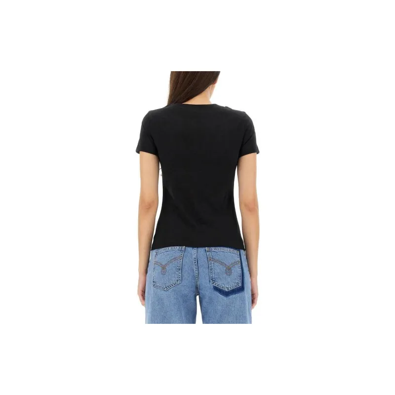 MOSCHINO Jeans Logo Printed Crewneck T Shirt-4