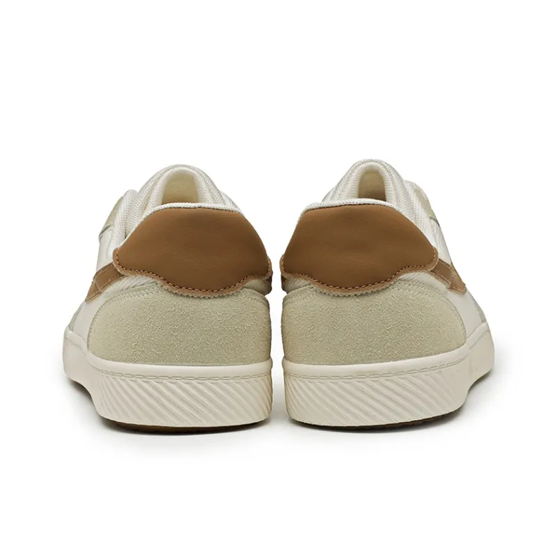 Warrior Wear resistant Lightweight Breathable And Non slip. Low Top Skateboard Shoes Unisex Beige Brown-4