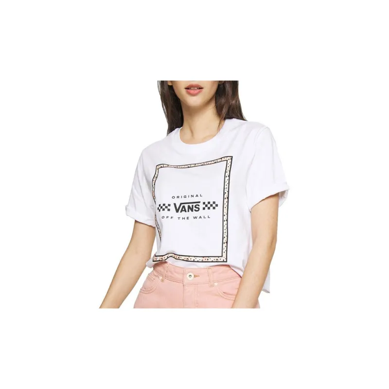 Vans Biały Oversize T-Shirts Women's White-2