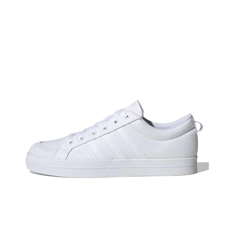 Adidas Bravada Anti-Slip Wear-Resistant Low-Top Canvas Shoes Men's White-0