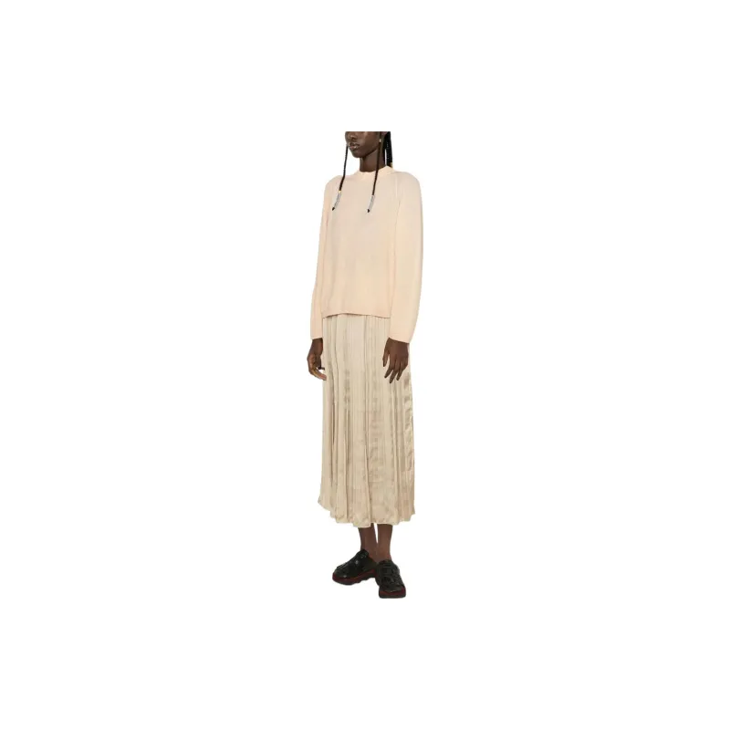 DKNY SS22 Mid Length Skirt Summer Light Brown-1