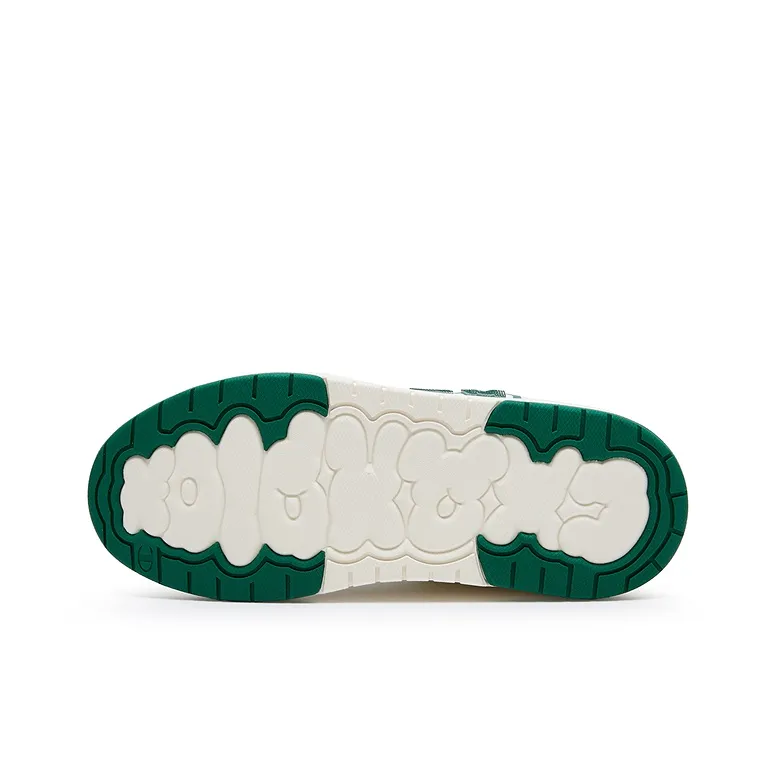 Champion School Team Shoes 2.0 Low Top Skateboard Shoes Men's Milk White/Ivy Green-4