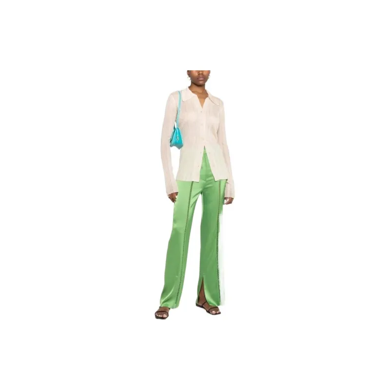 NANUSHKA Knitted Sweatpants Women's Green-1
