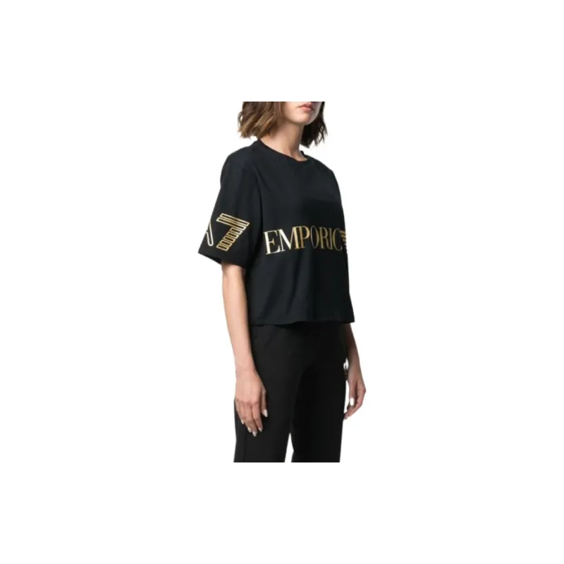 EMPORIO ARMANI Crop Top Women's Black-3