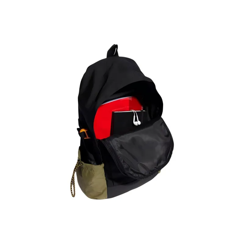 Adidas Neo Polyester Backpack Regular Unisex Black & Army Green-3