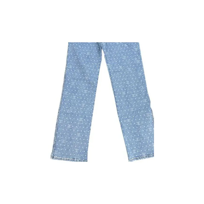 CHANEL 23 Spring Summer New Arrivals Jeans Women's Light Blue-5
