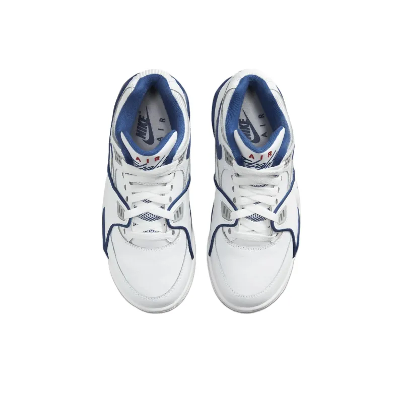 Nike Air Flight 89 Shock Absorbers Mid Top Kids Lifestyle Shoes White Blue Unisex-3