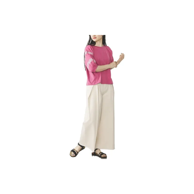 Beams T Shirts Women's Purple-2