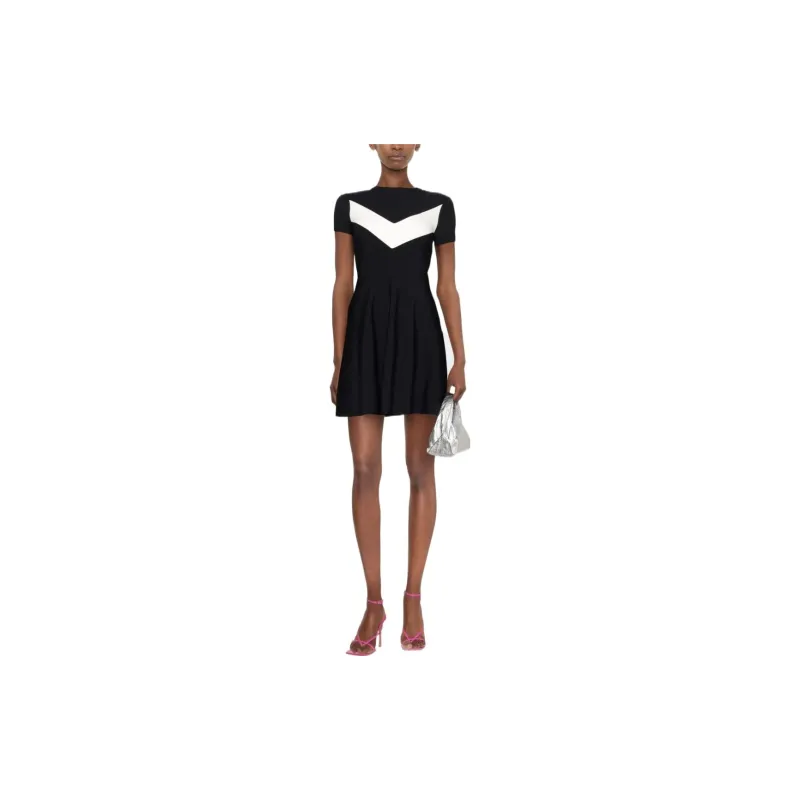 Valentino Short Sleeved Dress Women's Black-2