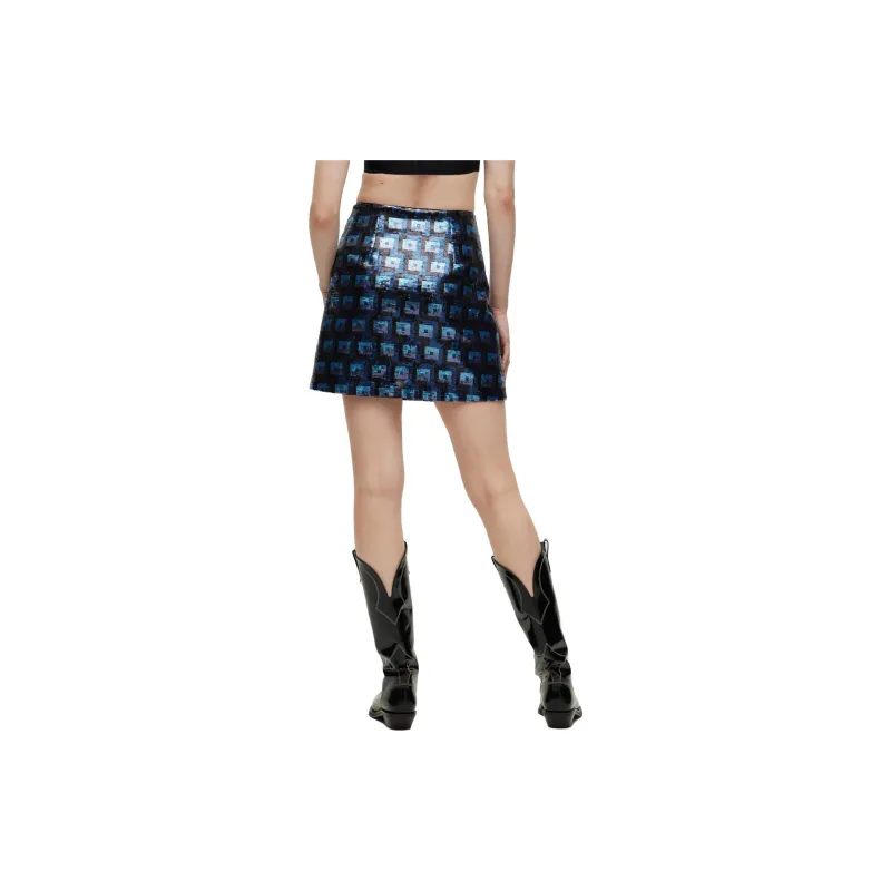 HUGO BOSS Rasalle Squinned Mini Skirt-2