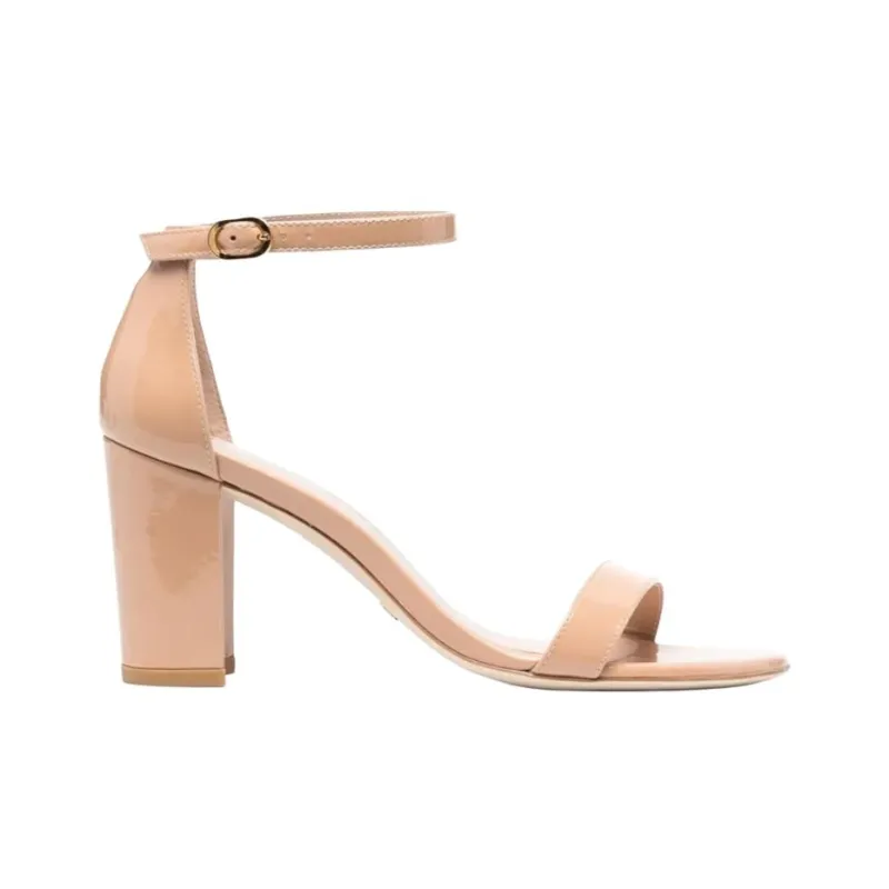 stuart weitzman NudistSong 80mm Patent Leather Sandals-1