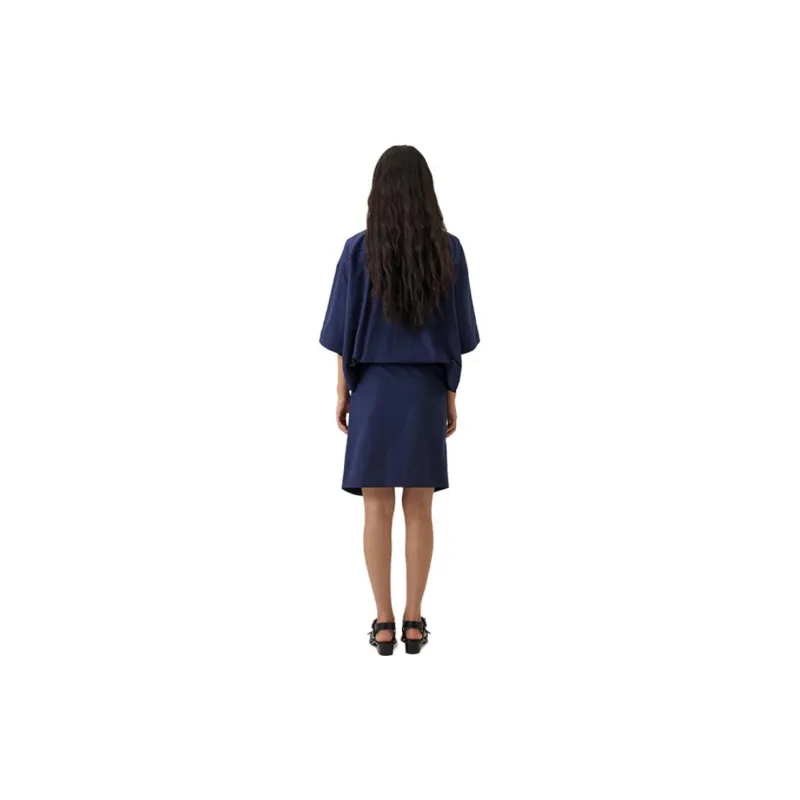 Lemaire Short Sleeved Dresses Women's Marine Blue-1