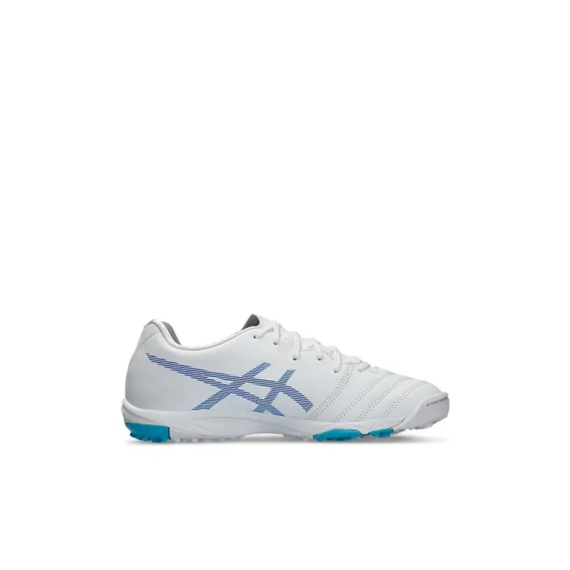 Asics Ds Light JR Artificial Lawn Slip Resistant Shock Absorbers Low Top Kids' Soccer Shoes White Blue Kids'-1