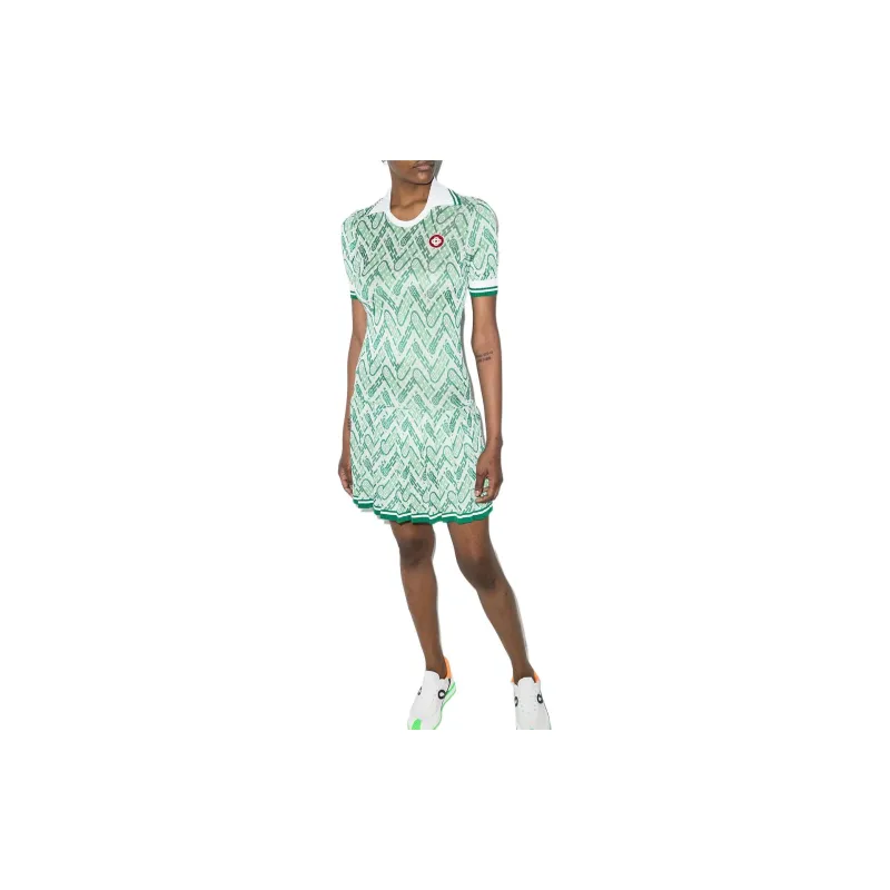 CASABLANCA Tennis Dress 'Green'-1
