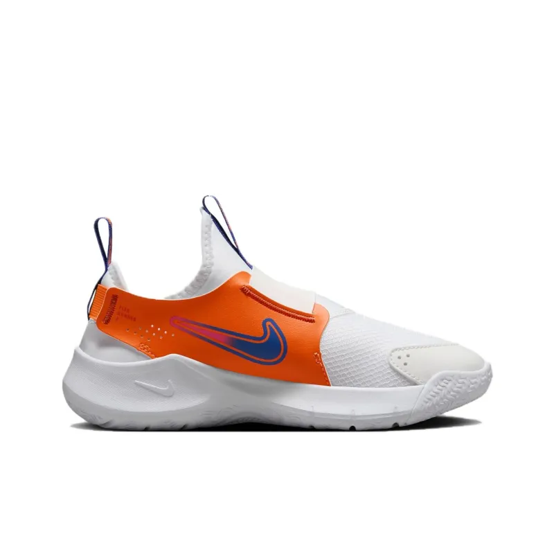 Nike Flex Runner 3 Breathable Low Top Kids' Running Shoes White Orange Unisex-1