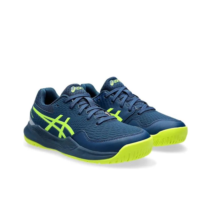 Asics Gel Resolution 9 Abrasion Resistant Low Top Kids' Training Shoes Dark Blue Teenagers-2