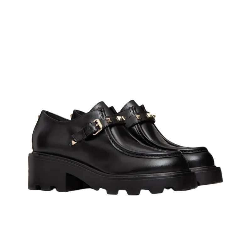 Valentino Garavani Rockstud Almond Toe Loafers Women's-2