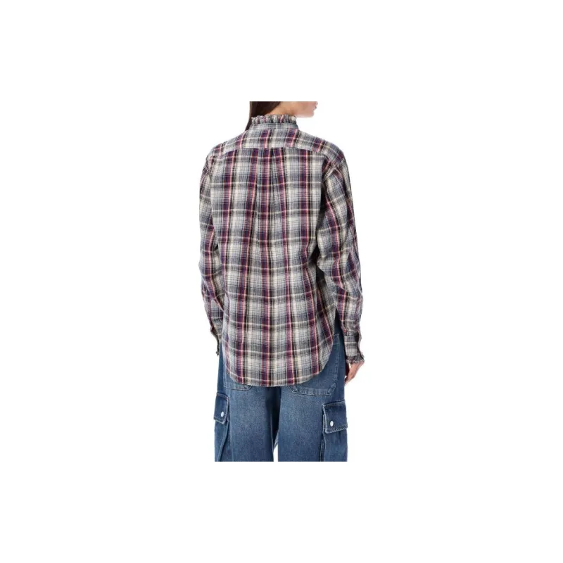 ISABEL MARANT ETOILE Checked Button Up Shirt-2