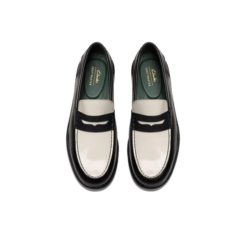 Clarks Loafers Men's Black White-3