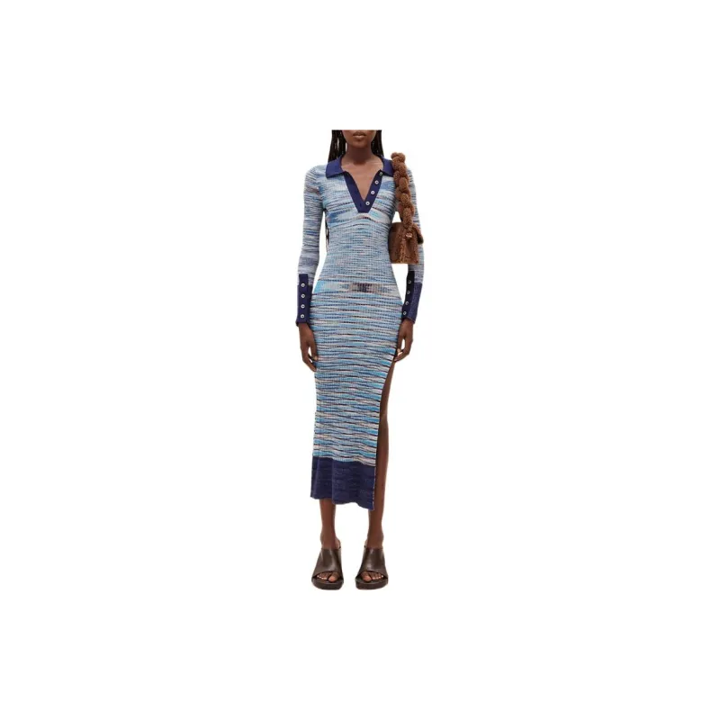Jacquemus Long-Sleeved Dresses Women's Light Blue-2