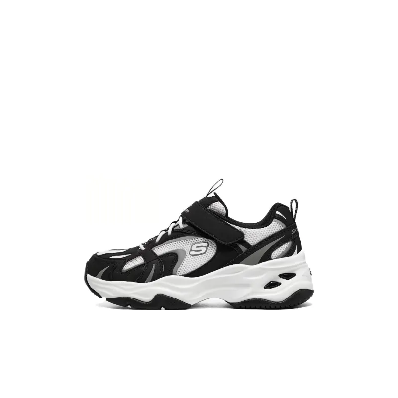 Skechers Cushioning Wear-Resistant Kids Platform Sneakers Black White Kids'-0