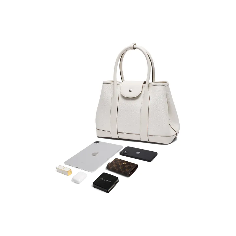 BELLE Cow Leather Patchwork With Artificial Leather Tote One Shoulder Handbag Women's Solid Color Plain-10