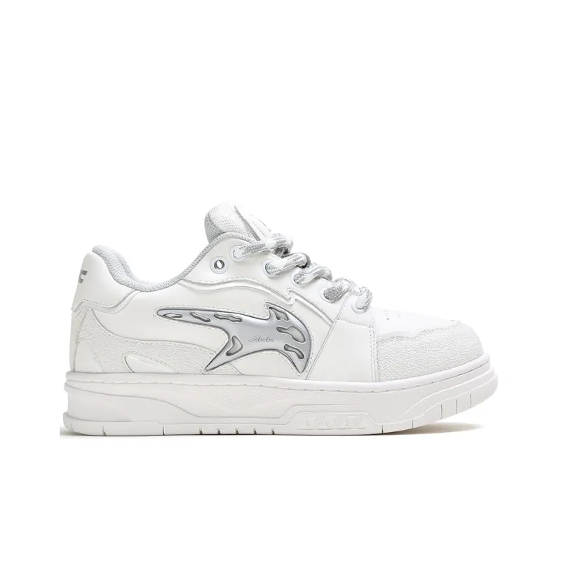 ADCDAVINCI K Series Anti Slip And Wear Resistant Height Increasing Low Top Skateboard Shoes Unisex White-1