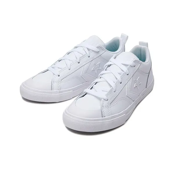 Converse Wear Resistant Low Top Kids' Skateboarding Shoes White Teenagers-2