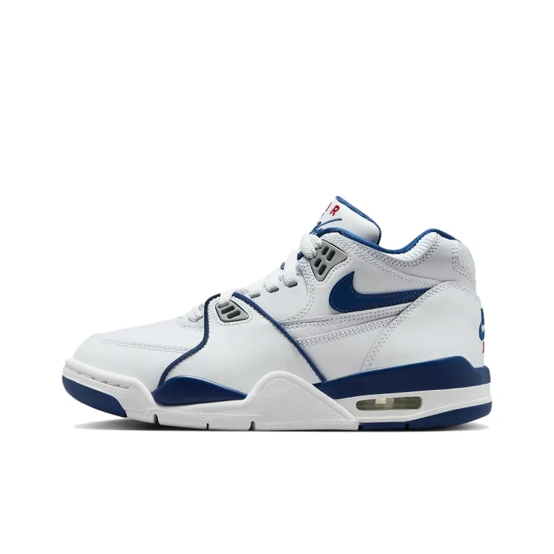 Nike Air Flight 89 Shock Absorbers Mid Top Kids Lifestyle Shoes White Blue Unisex-0