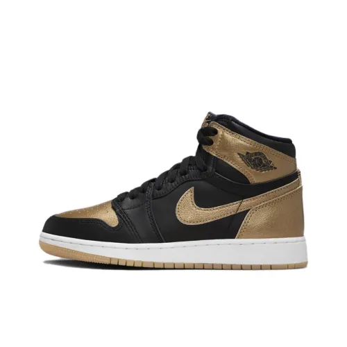 Jordan 1 Retro High OG Black Metallic Gold GS