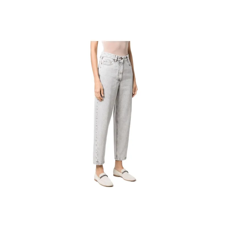 Brunello Cucinelli Jeans Women's Light Gray-3