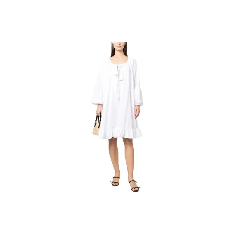 Patou Tie neck Peplum Dress-1