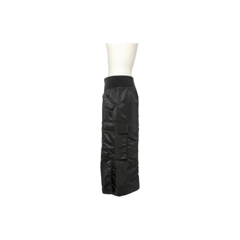 Sacai Ribbed Waistband Side Slit Cargo Skirt-2