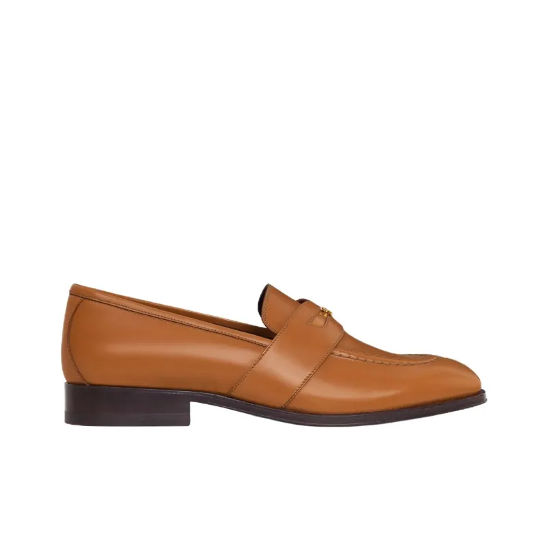 CELINE Triomphe Loafers 3cm Women's Camel Brown-1