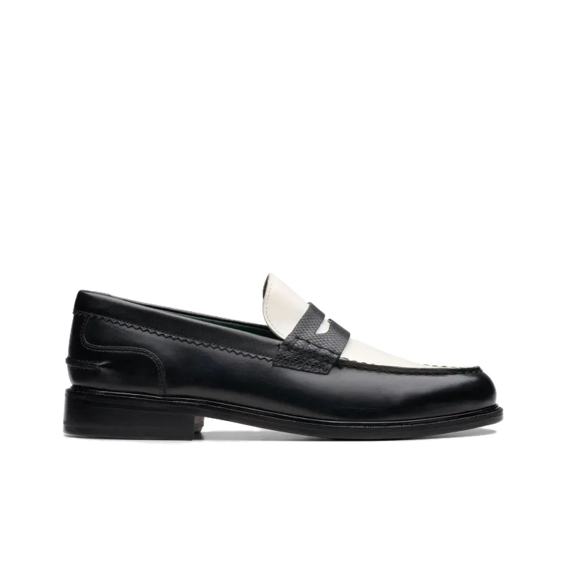 Clarks Loafers Men's Black White-1