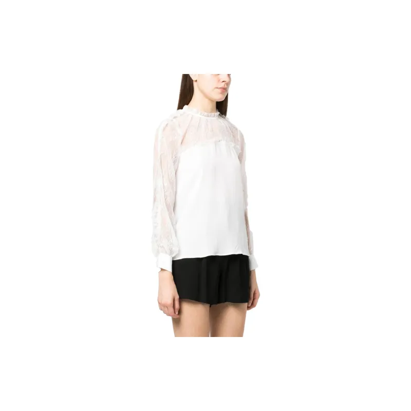 PINKO Chantilly lace Long sleeved Blouse-3
