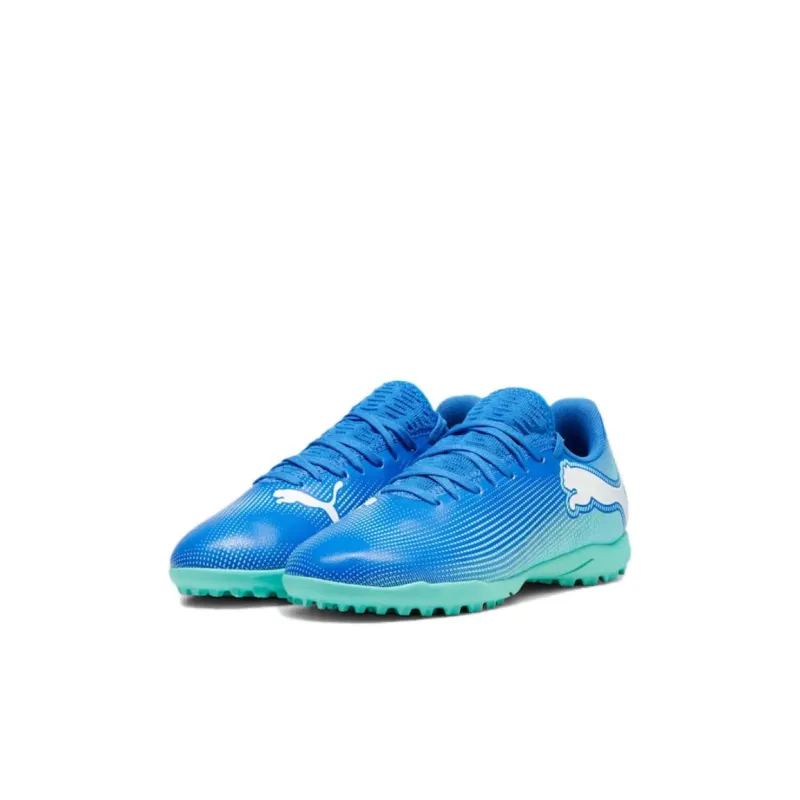 PUMA FUTURE 7 PLAY Abrasion Resistant Low Top Kids' Soccer Shoes Blue Green Kids'-2