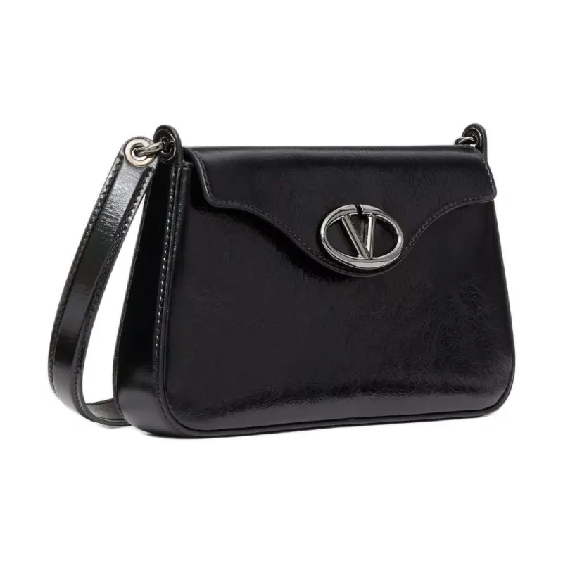 Valentino GARAVANI Shiny Calfskin Crossbody Bag Shoulder Bag Mini Women's Black-1