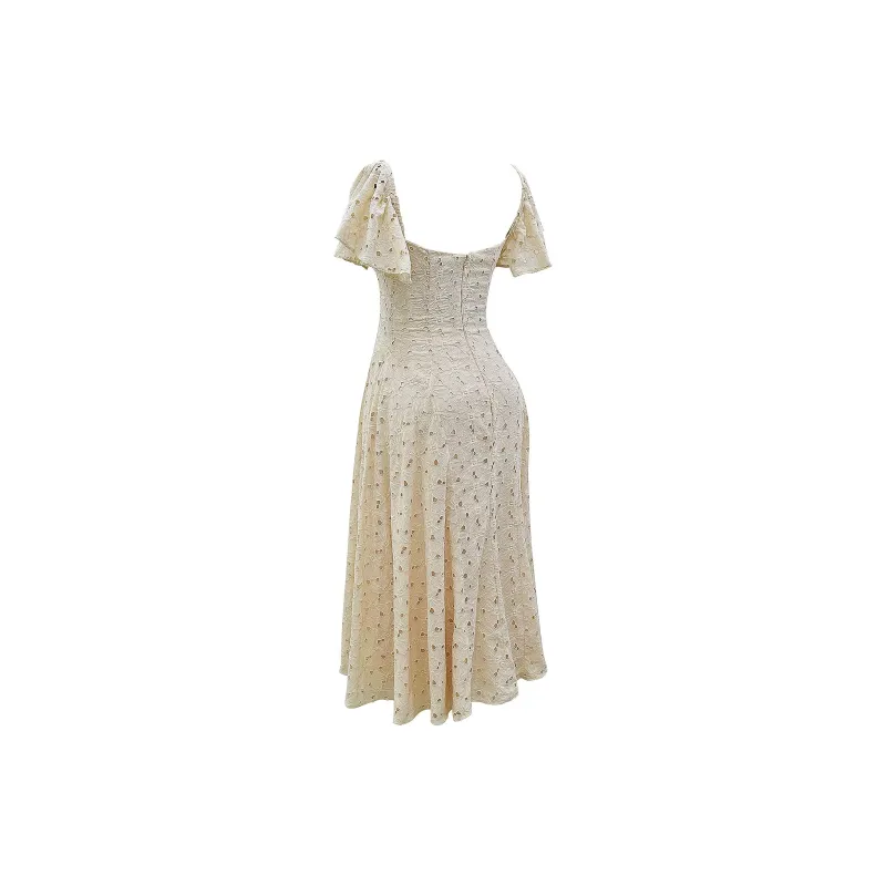 HOUSE OF CB Amaya Short Sleeved Dress Women's CREAM/Cream-2