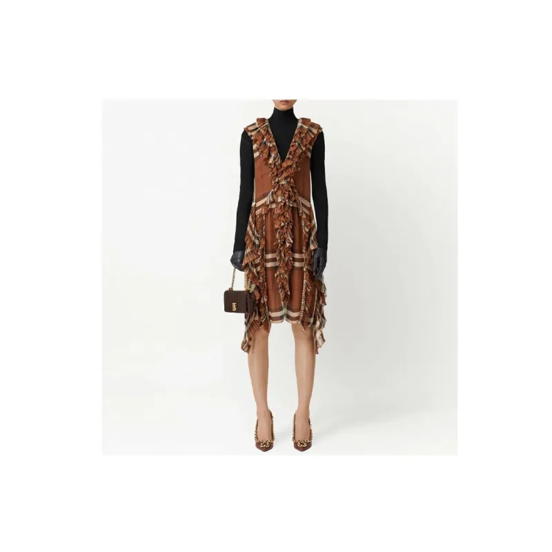 Burberry SS22 Sleeveless Dress Women's Khaki-5