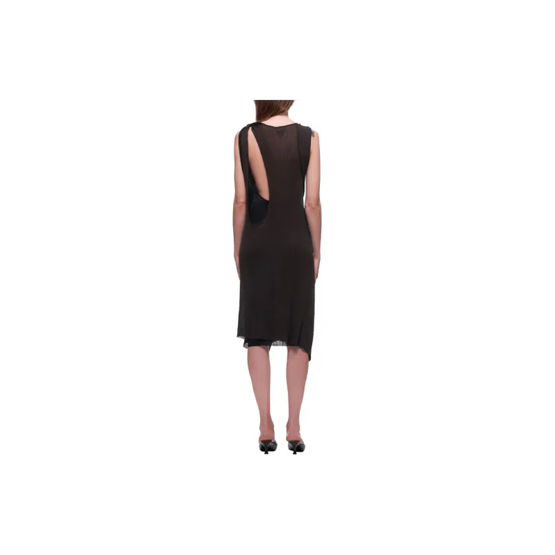 Bottega Veneta Sleeveless Dresses Women's Black-3