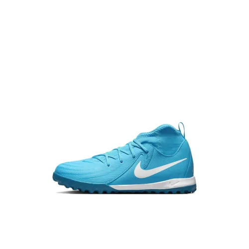 Nike Phantom Luna 2 Anti Slip Wear Resistant Mid Top Kids' Soccer Shoes Blue Kids'