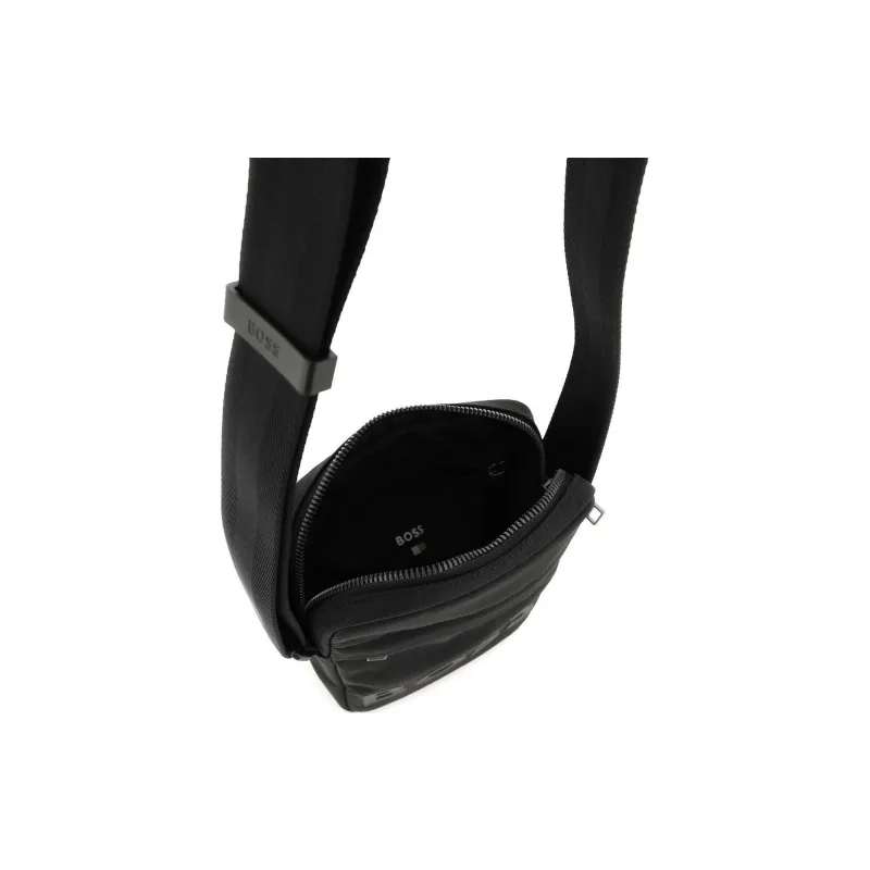 HUGO BOSS Nylon Crossbody Bag, Shoulder Bag Mini Men's Black-3