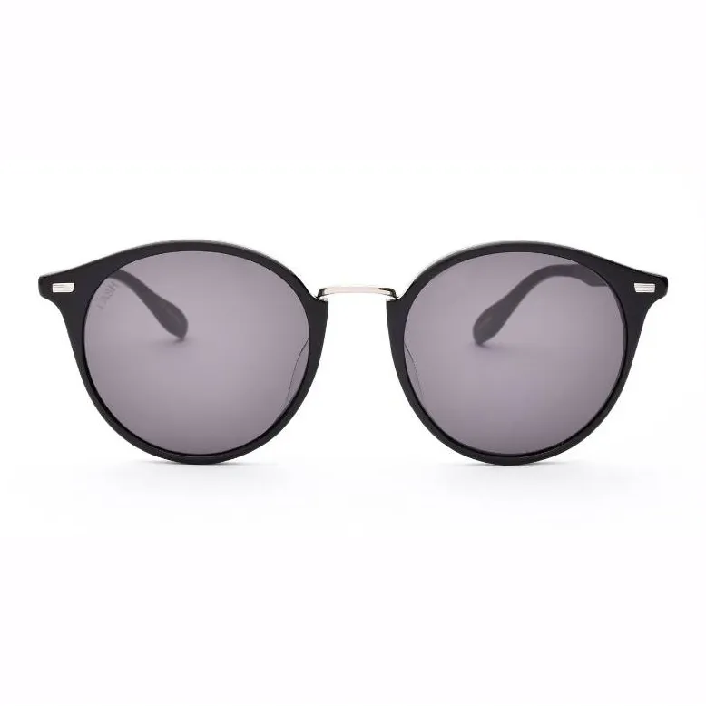 LASH Acetate Metal Irregular Shape Sunglasses Unisex Black-1