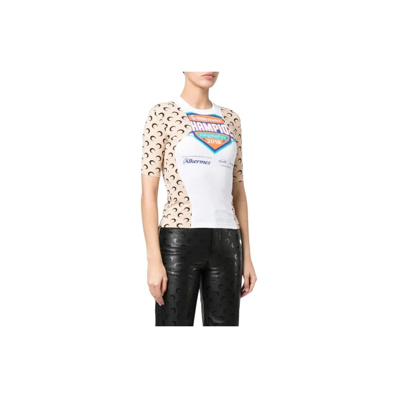 Marine Serre T-Shirts Women's White-2