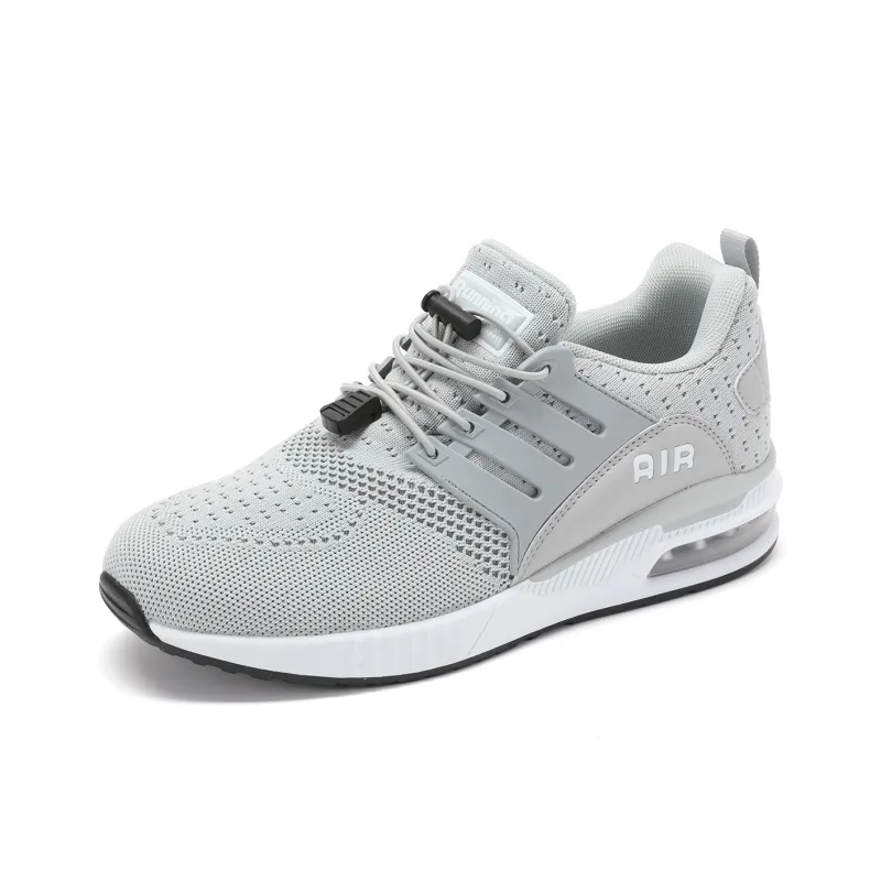 SOULSFENG Anti Slip Wear Resistant Breathable Lightweight Low Top Casual Shoes Unisex Gray-1
