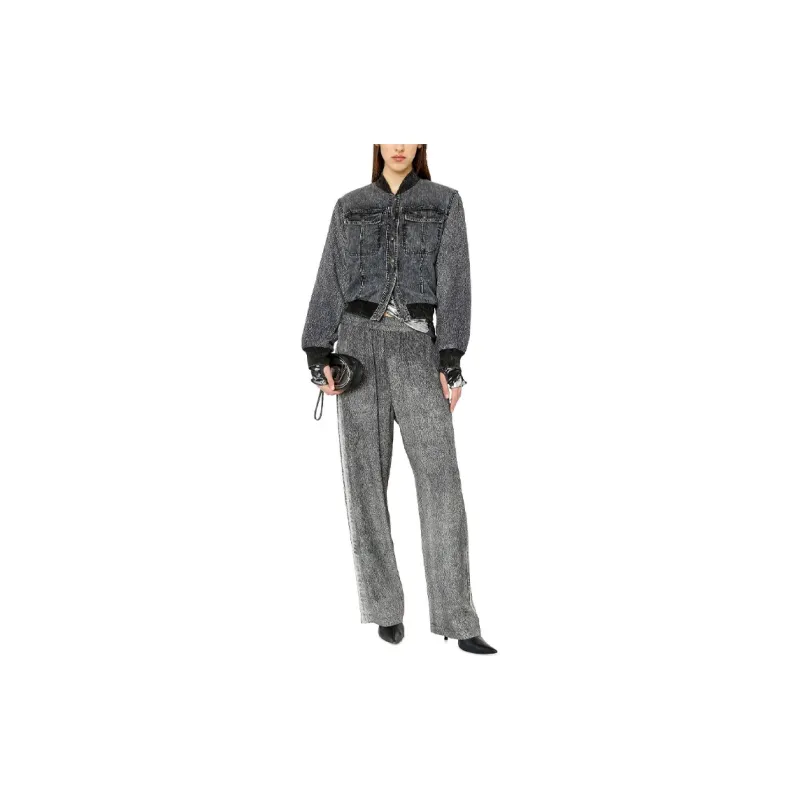 DIESEL Denim Jackets Women's Gray-1