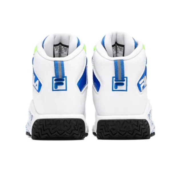 FILA KIDS Mb Night Walk Cushioning Wear Resistant Mid Top Children's Basketball Shoes Blue White Teenagers-4