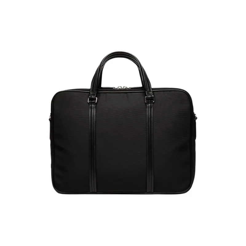 BALLY Cow Leather Briefcase Large Size Men's Black-3