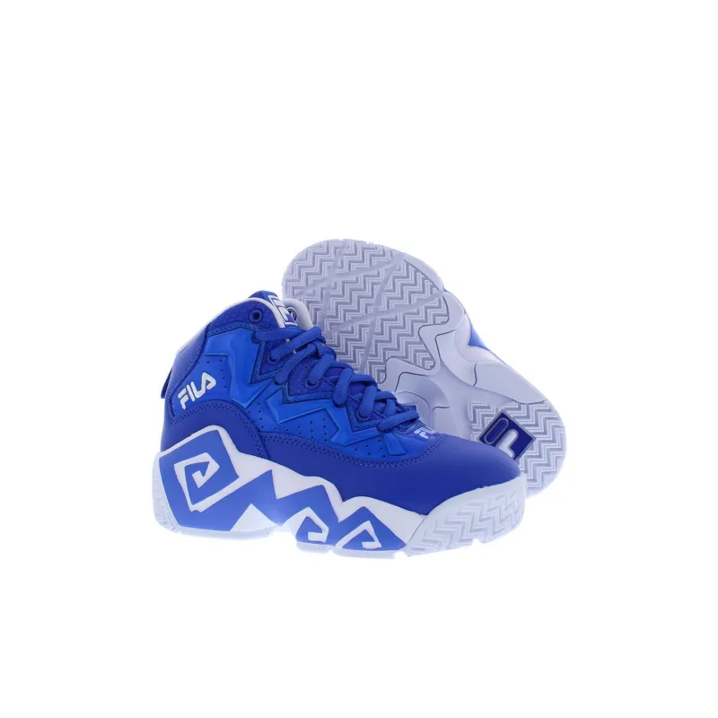 FILA KIDS Abrasion Resistant Breathable Mid Top Children's Basketball Shoes Blue Children Aged 3 7 Years Old-3